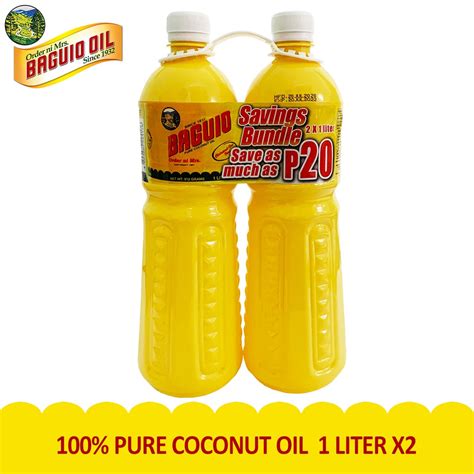 Baguio Pure Coconut Oil Liter Pet Savings Bundle Shopee Philippines