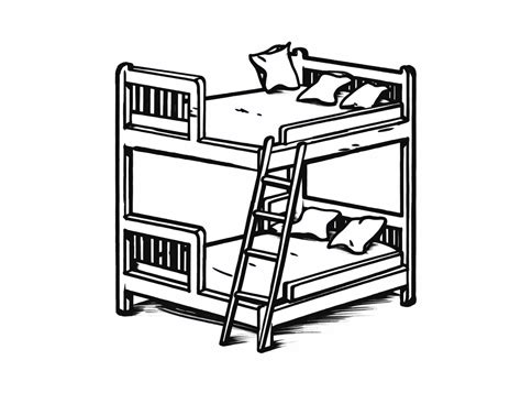 Sleep Tight Bunk Bed Coloring Coloring Page