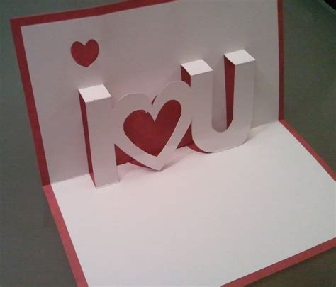 Pop Up Card Templates Valentine