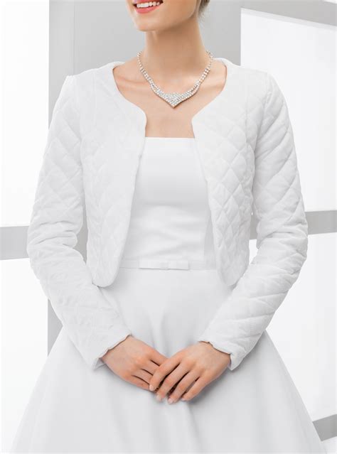 Veste Blanche Ou Ivoire Matelassée Manches Longues Femme