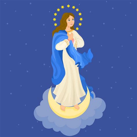 Our Lady Immaculate Conception Virgin Mary 3316951 Vector Art At Vecteezy