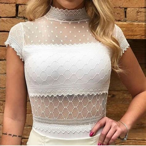Body Feminino Branco Em Renda E Tule Po Lingerie Feminina Nunca