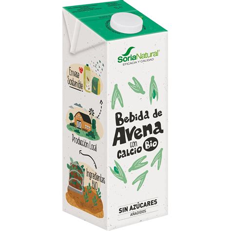 Bebida de avena con calcio ecológica envase 1 l SORIA NATURAL