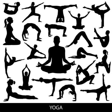 Yoga silhouette 03 vector Free Vector | Yoga sanatı, Sanat çiçekler, Çizim