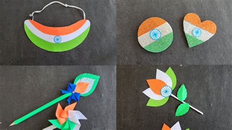 DIY 4 Republic Day Craft With Paper 26th January Tricolor Crafts