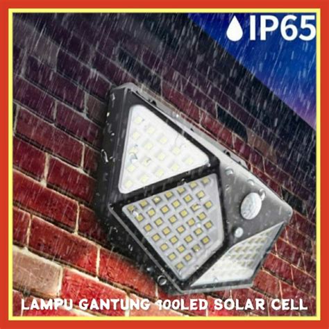 Jual Lampu Taman Solar Cell Panel Tenaga Surya 100LED Sensor Gerak