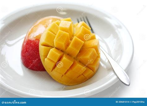 Cube Cut Mango Stock Photo Image Of Cube Fruit Tropical 20681014