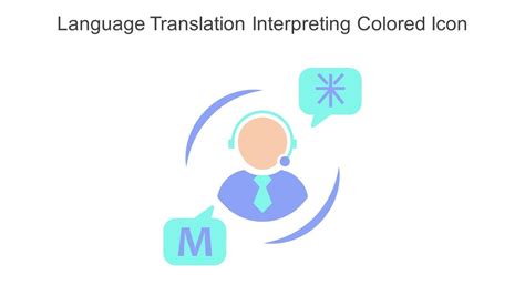 Language Translation Interpreting Colored Icon In Powerpoint Pptx Png