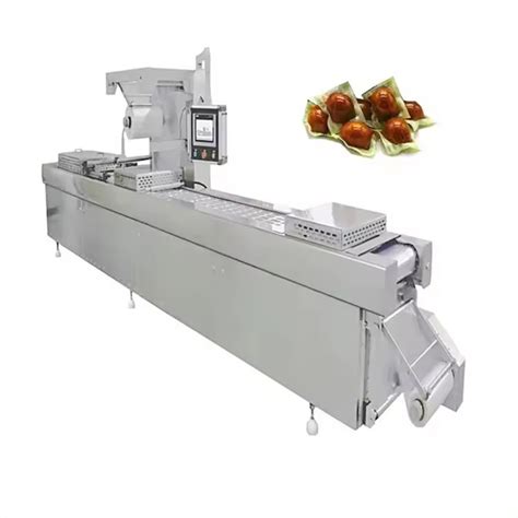 Thermoforming Map Machine Nitrogen Gas Filling Tray Sealer For Meatball