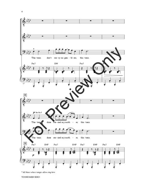 Young Men Sing Ttb Choral Score Arr Jw Pepper Sheet Music