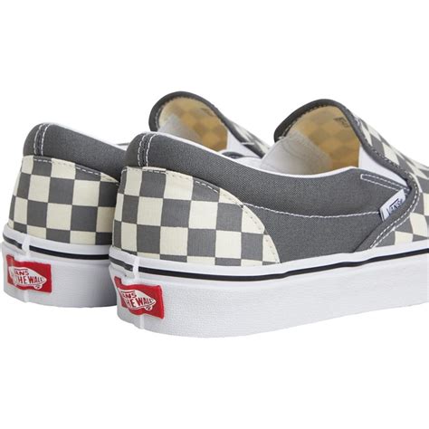 Buy Vans Classic Slip On Checkerboard Trainers Checkerboardpewter True White