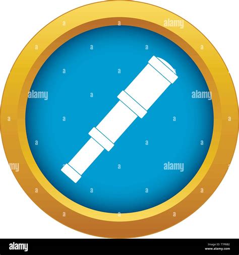 Spyglass Icon Blue Vector Isolated Stock Vector Image And Art Alamy