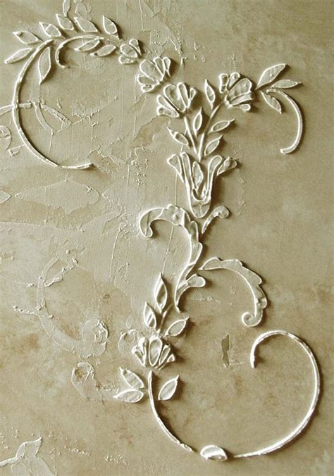 Raised Plaster Stencil Dresden Relief Wall Stencil Painting Stencil