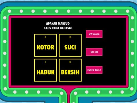 JENIS JENIS NAJIS DAN CARA MENYUCIKAN Gameshow Quiz