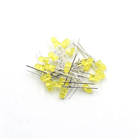 200PCS LOT Yellow Light Emitting Diode Yellow Roun Grandado