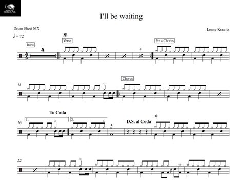 I'll Be Waiting - Lenny Kravitz - Drum Sheet Music - Drum Sheet MX – DrumSetSheetMusic