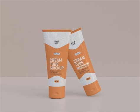 Tubo de creme cosmético e maquete de lavagem facial PSD Premium