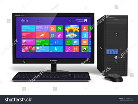 Modern Office Business Desktop Computer Pc Stock Illustration 148831151