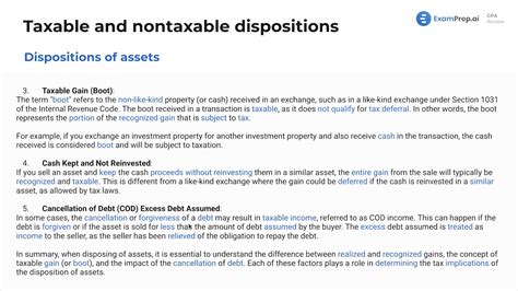 Disposition Of Assets Video ExamPrep Ai CPA Review