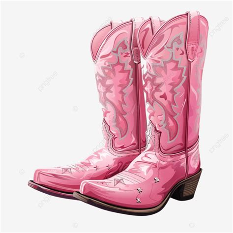 Caricaturas Arte Vectorial De Un Alegre Rosa Botas Vaqueras PNG