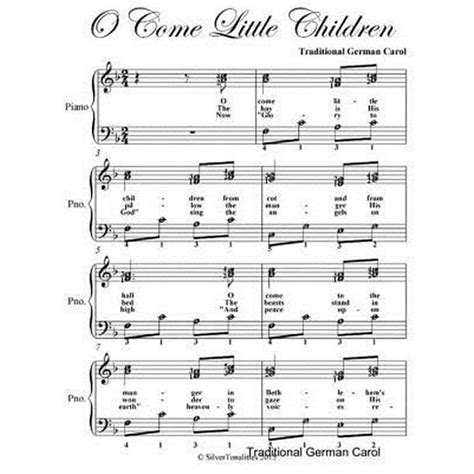 O Come Little Children Easy Elementary Piano Sheet Music - eBook ...