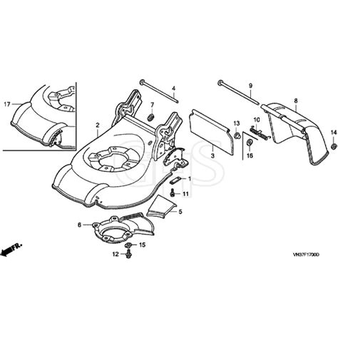 Honda HRG465C3 SDEE MADF 1400001 Cutter Housing Diagram GHS