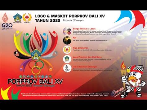 Logo Maskot Pictogram Porprov Bali Xv Tahun