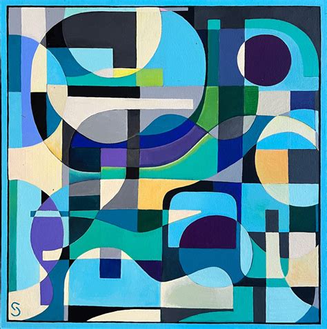Susan Davies Artist Geometric Landscape Adc Fine Art Painting