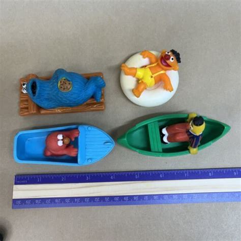 Sesame Street Boat Carousel Float Bathtub Toy Bert Ernie Elmo Cookie ...