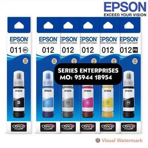 Epson 012 B C Y M Gr Pb Ink Bottle Pack OF 6 At Rs 953 Set Epson Ink