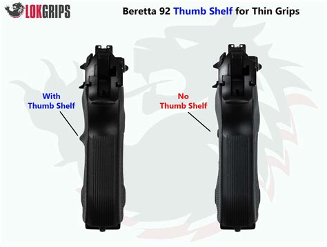 Lok Grips Beretta 92 Thin Checkered G10 Grips