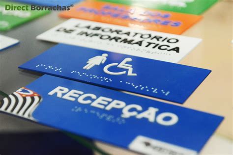 Placas De Sinaliza O Em Braille Direct Borrachas