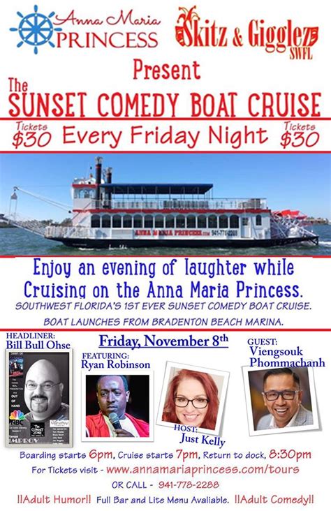 Sunset Comedy Cruise, Bradenton & Sarasota FL - Nov 8, 2019 - 6:30 PM