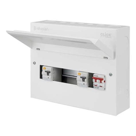 Scolmore Click Elucian 4 4 Dual 80A Type A RCD Metal Clad Consumer