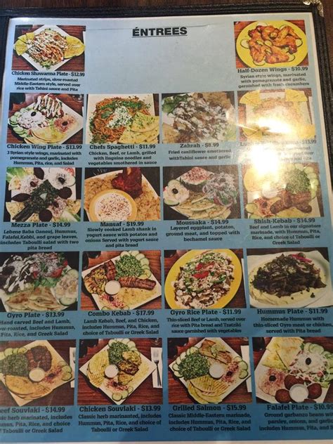 Menu At Mediterranean Gyro Grill Pub And Bar Federal Way