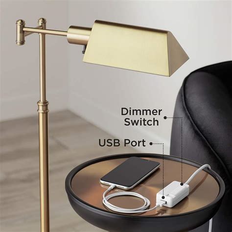 Possini Euro Infini 5 Light Arc Floor Lamp With Marble Base And Usb Dimmer 197e1 Lamps Plus