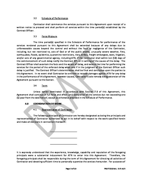 Professional Services Agreement Free Download