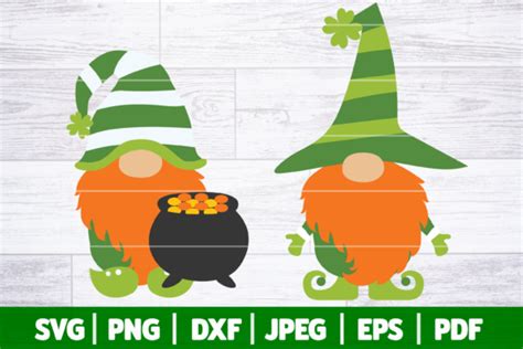 St Patricks Day Gnomes Svg Graphic By Southerndaisydesign · Creative