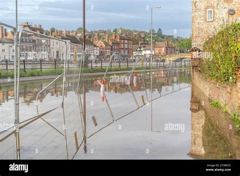 Bewdley UK 23rd October 2023 Bewdley After Storm Babet River