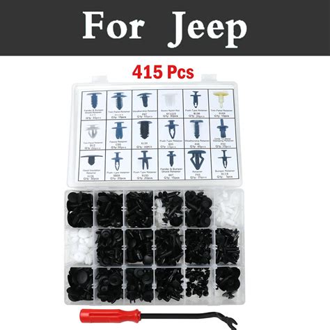 415pcs Car Styling Plastic Fasteners Kit 18 Most Popular Sizes Push Pin Rivets Clips Set For ...