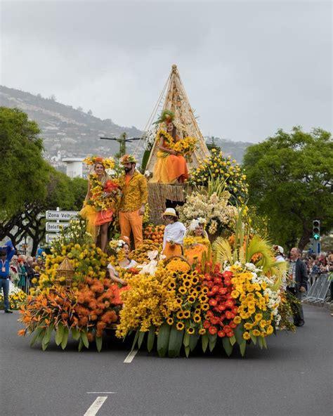 Madeira Flower Festival Parade In Funchal On The Island Of Madeira