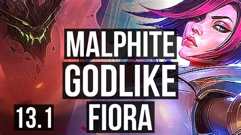 Malphite Vs Fiora Top Godlike Kr Diamond Youtube