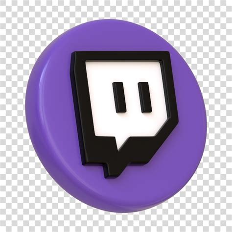 Premium Psd Twitch Icon Isolated On White Background Social Media App