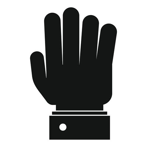 Hand stop icon, simple black style 14412636 Vector Art at Vecteezy