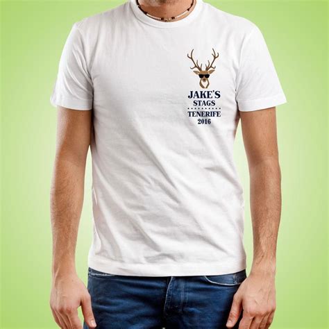 Customised Stag Do Emblem White T Shirt Forever Bespoke