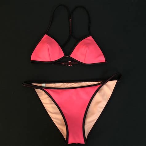 Victorias Secret Hot Pink And Black Bikini Gem