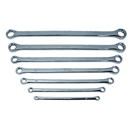 V8 Tools Super Long Zero Degree Fractional Sae Offset Box Wrench Set 7 Pc