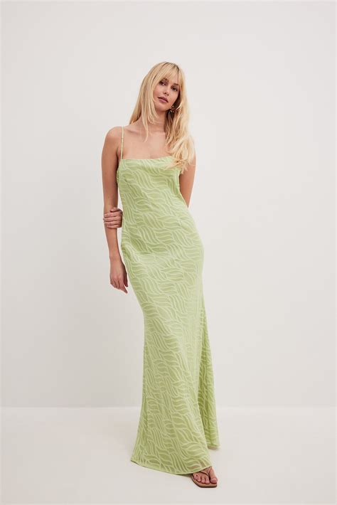 Structued Maxi Dress Green Na Kd