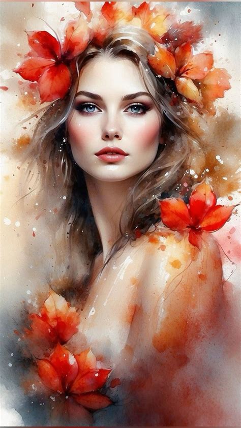 Pin By Paradis On Pins Av Dig In 2024 Portrait Art Beautiful Art Paintings Girly Art