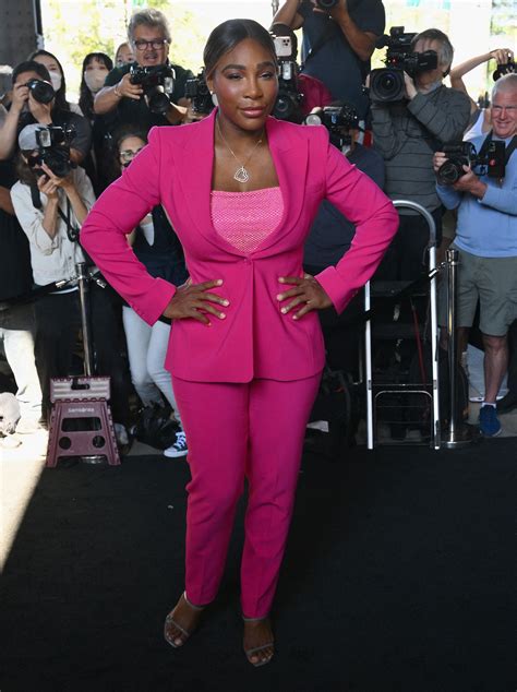 Serena Williams Gets Vibrant In Pink Suit On Michael Kors Front Row